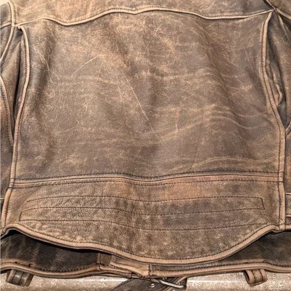 Vintage 90’s Men’s Brown Leather Bomber Jacket - Picture 16 of 16